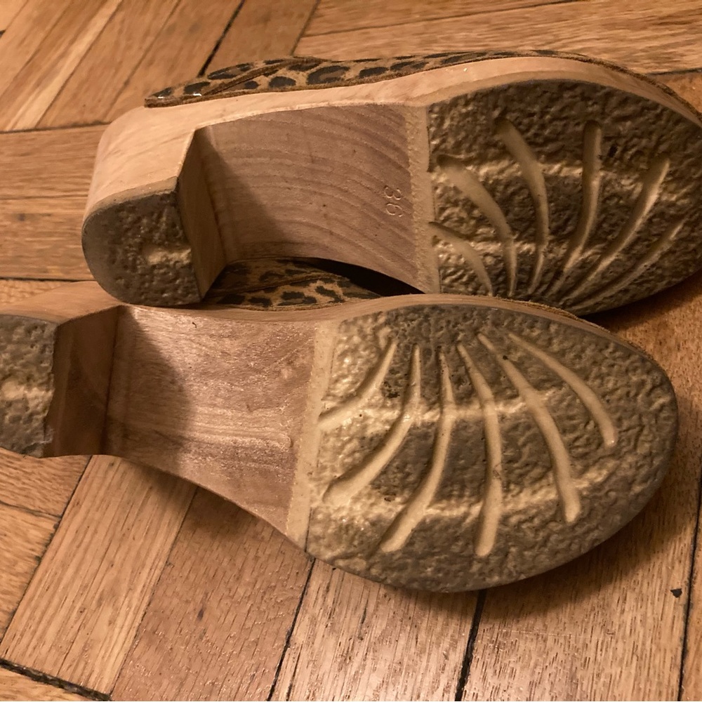No. 6 Leopard Print Suede Clogs - image 6